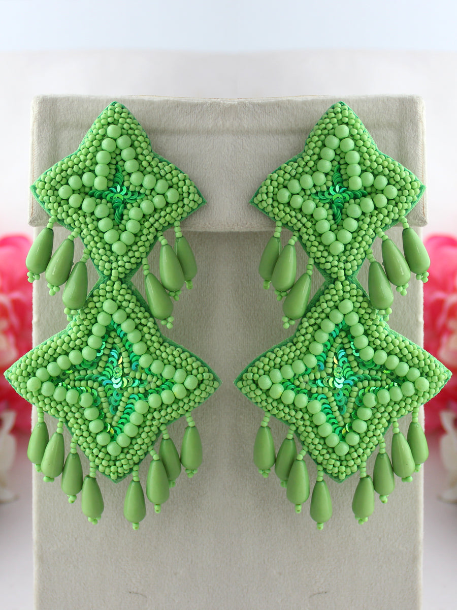 Amyra Earrings-Mint Green