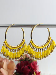 Sonali Hoop Earrings-Yellow