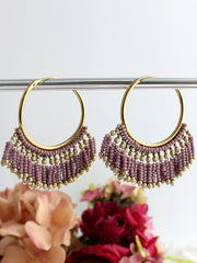 Sonali Hoop Earrings-Lavender