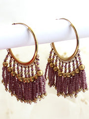 Tania Hoop Earrings-Lavender