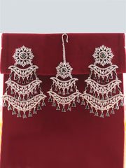 Kayra Earrings & Tikka Set-Black