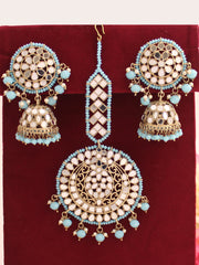 Aisha Earrings & Tikka-Turquoise