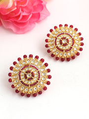 Gujrat Earrings-Maroon