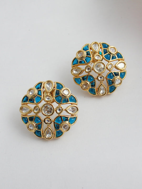 Riffat Earrings-Blue