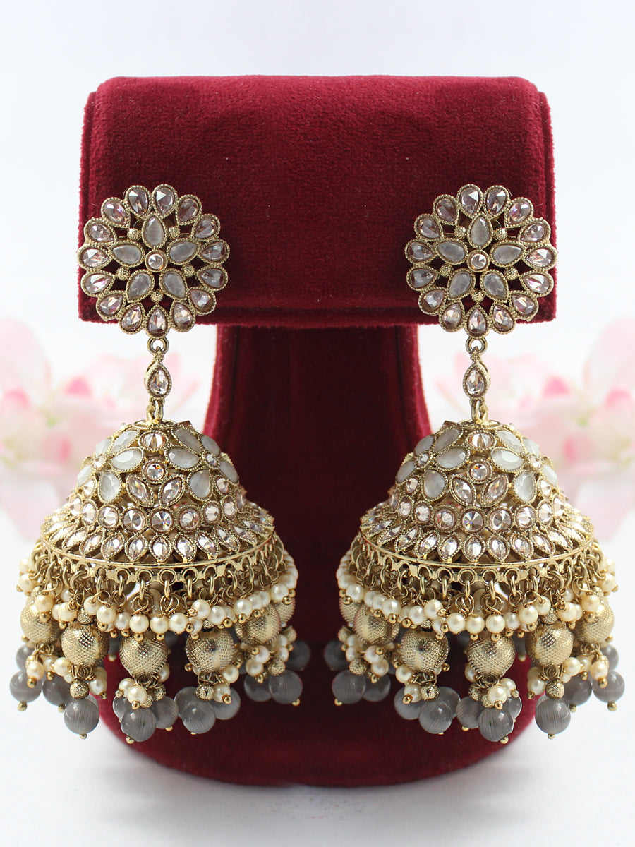 Shabina Earrings-Grey