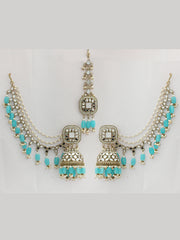 Rasika Earrings & Tikka-Turquoise