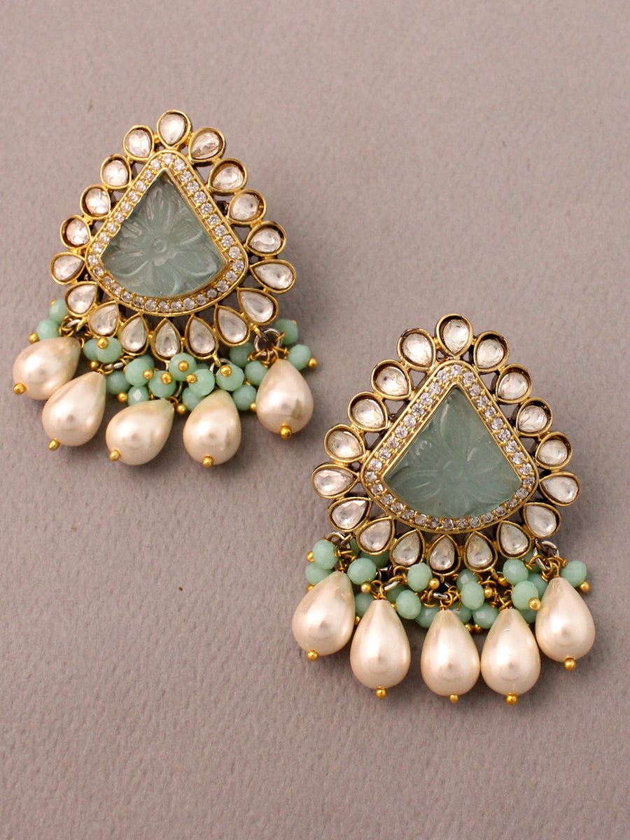 Vanika Earrings-Mint Green