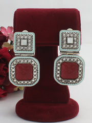 Shehnaz Earrings-Ruby Pink