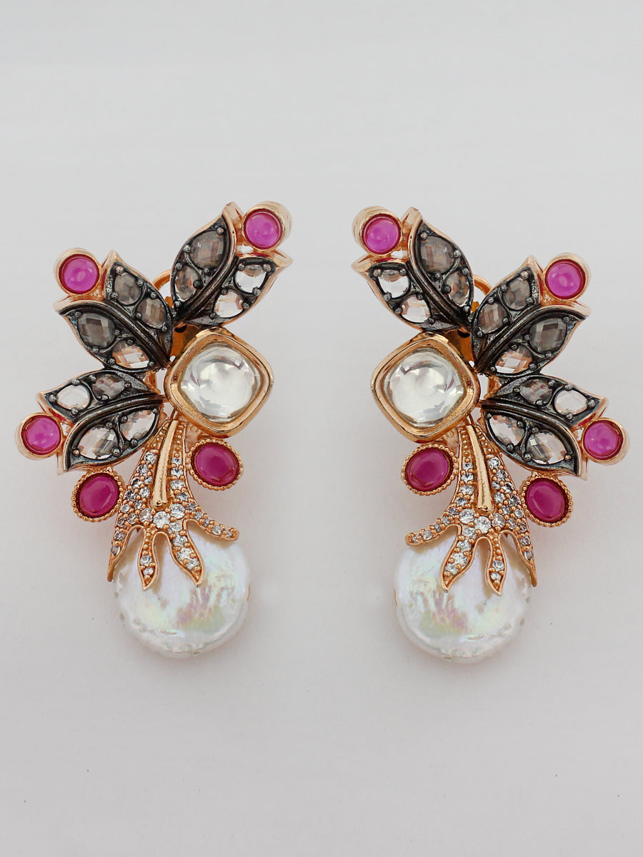 Drisha Earrings-Hot Pink