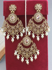 Aparna Earrings & Tikka-Golden