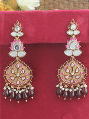 Shivali Earrings-Maroon