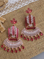 Elisha Earrings-Ruby Pink