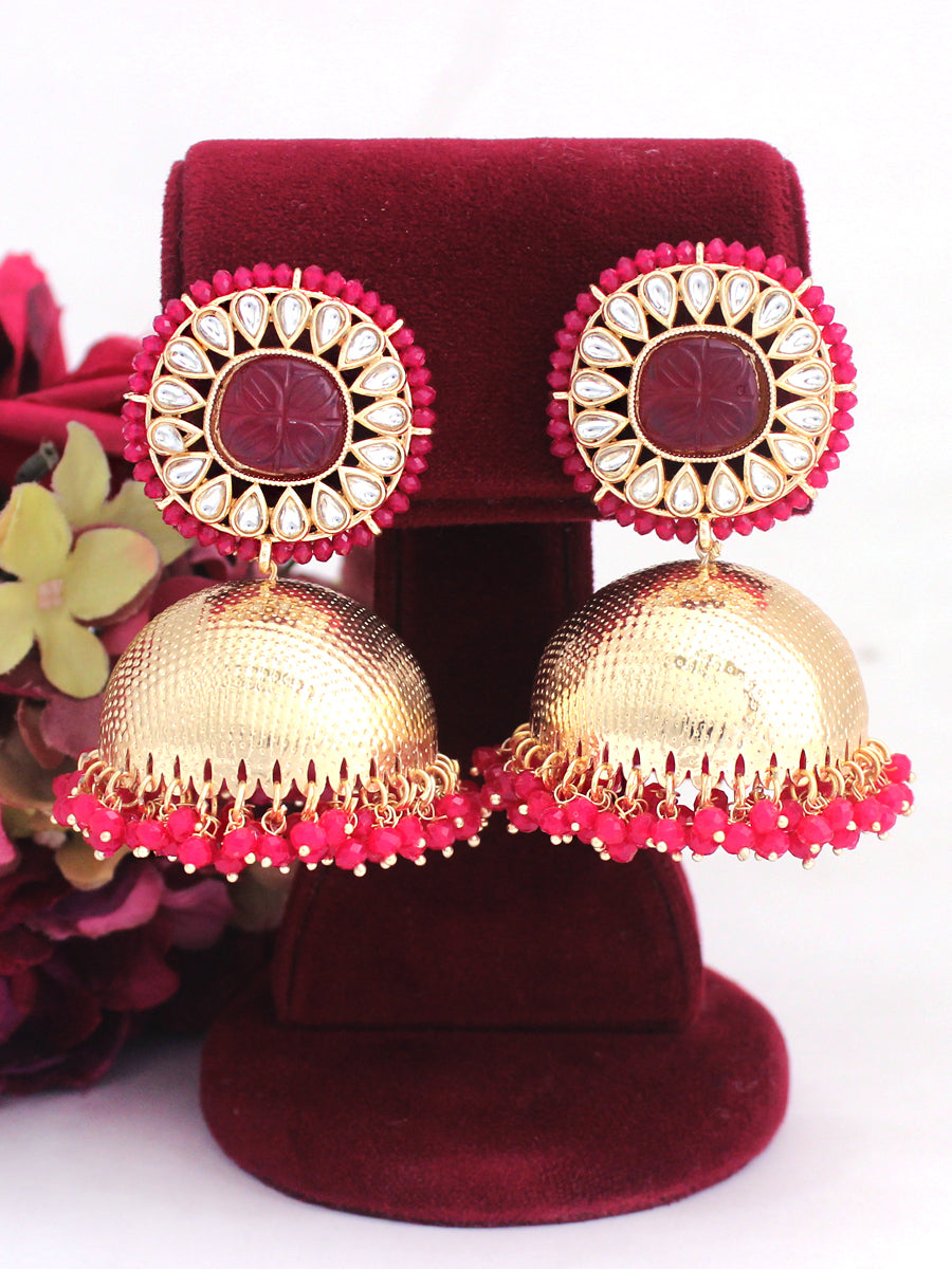 Sehar Earrings-Hot Pink