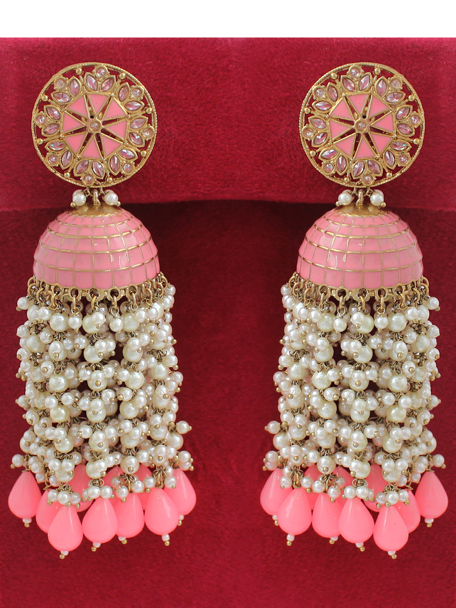 Heena Earrings-Pastel Pink