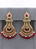 Shifa Earrings-Maroon