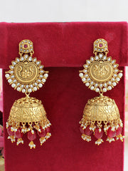 Paridhi Earrings-Maroon