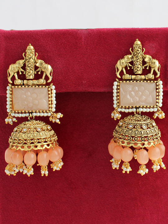 Krisha Earrings-Peach