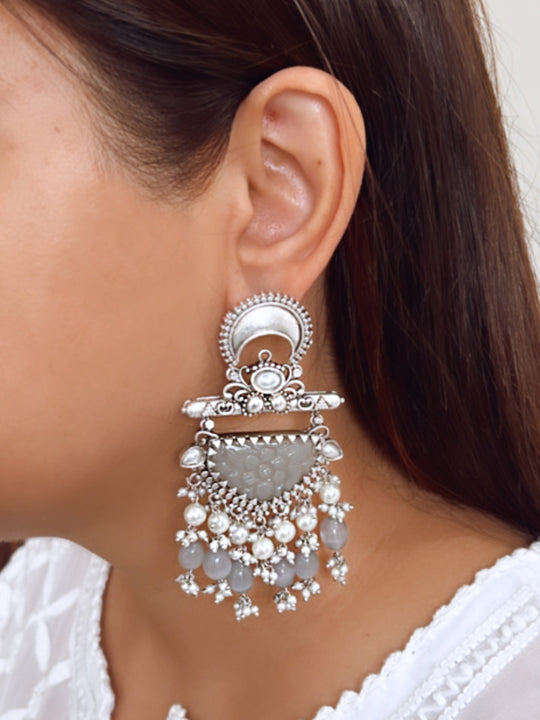 Anamika Earrings-Grey