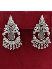 Kalpana Earrings-Silver/Grey