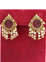 Ditya Earrings-Maroon