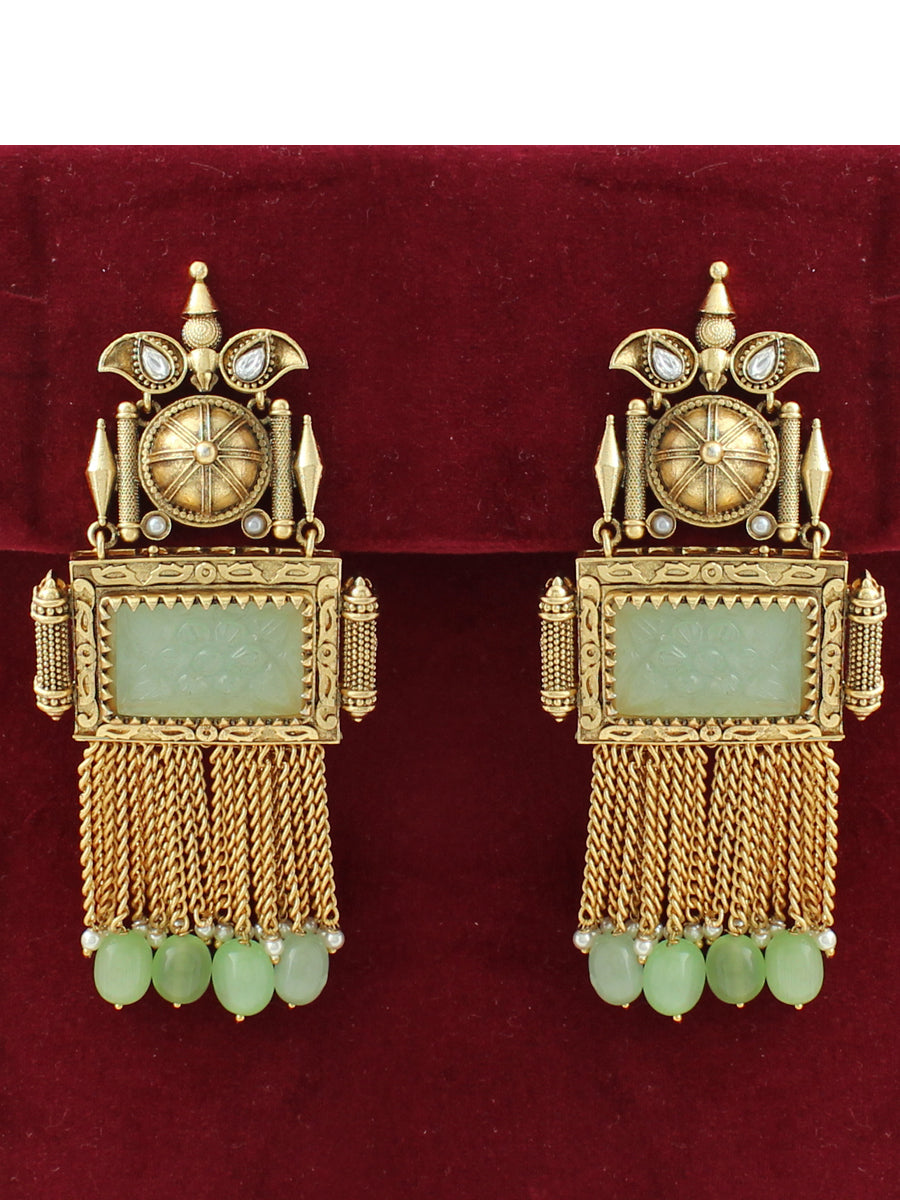 Aarohi Earrings-Mint Green
