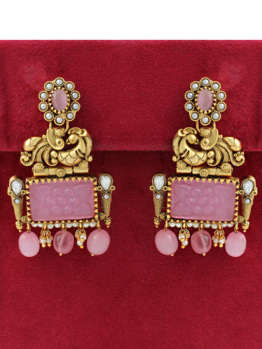 Ritika Earrings-Pastel Pink