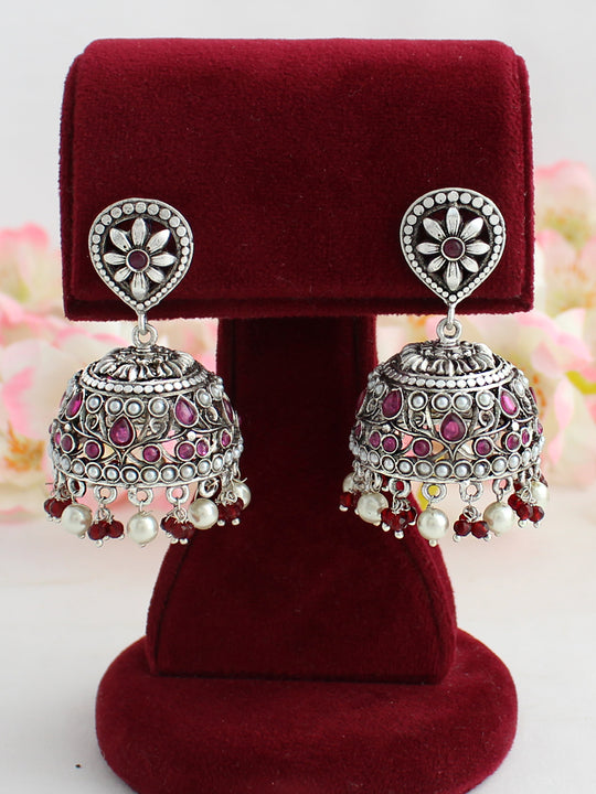 Inakshi Earrings-Hoyt Pink