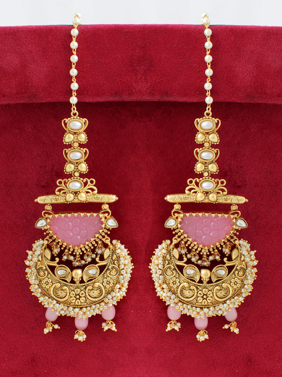 Sania Earrings-Pastel Pink