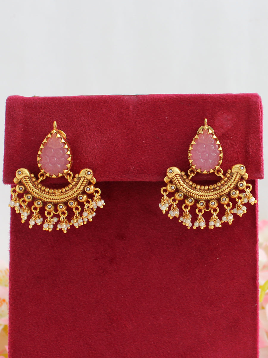 bhavna Earrings-Pastel Pink