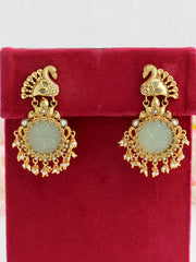 Kiran Earrings-Mint Green