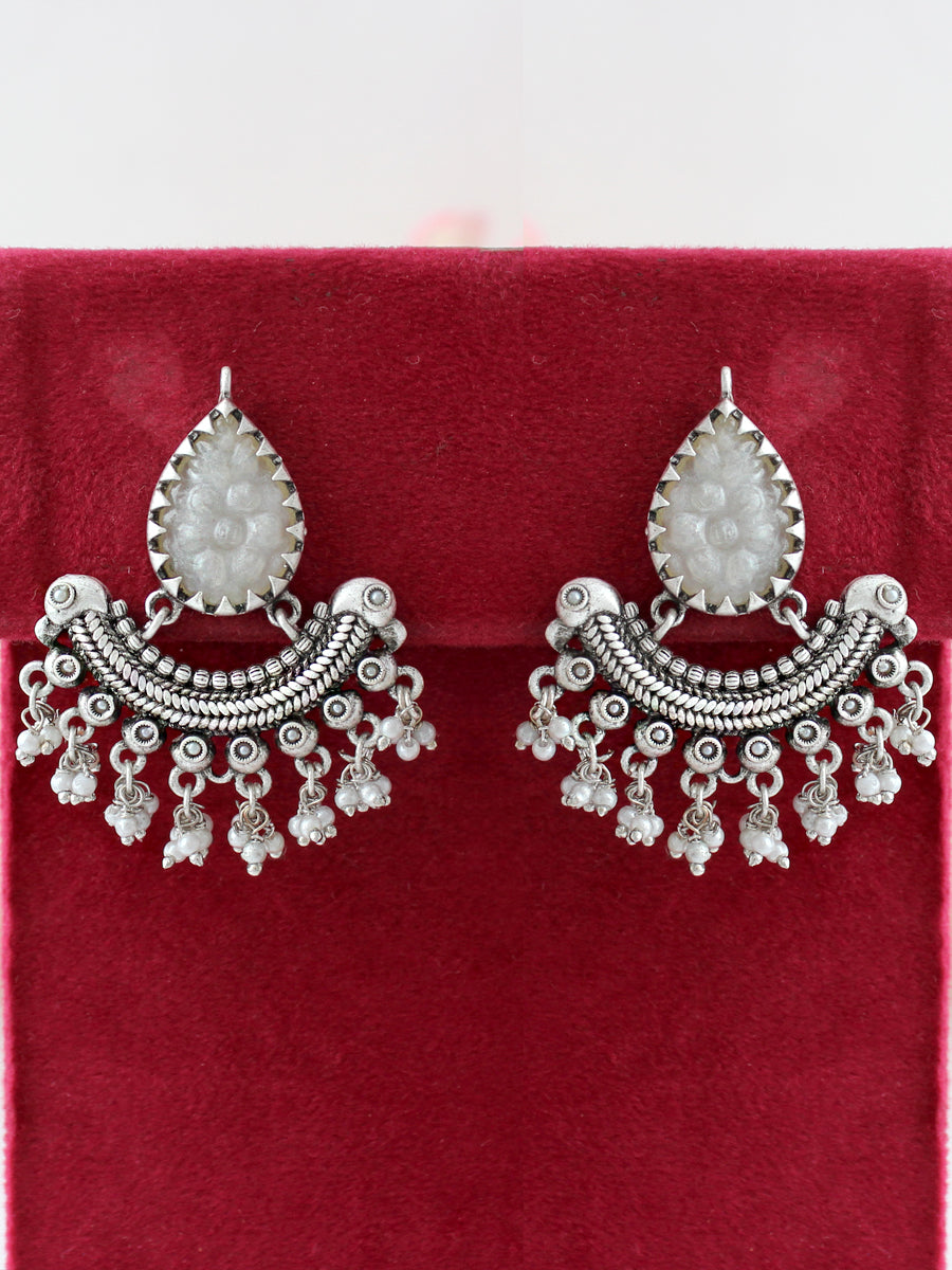 bhavna Earrings-White