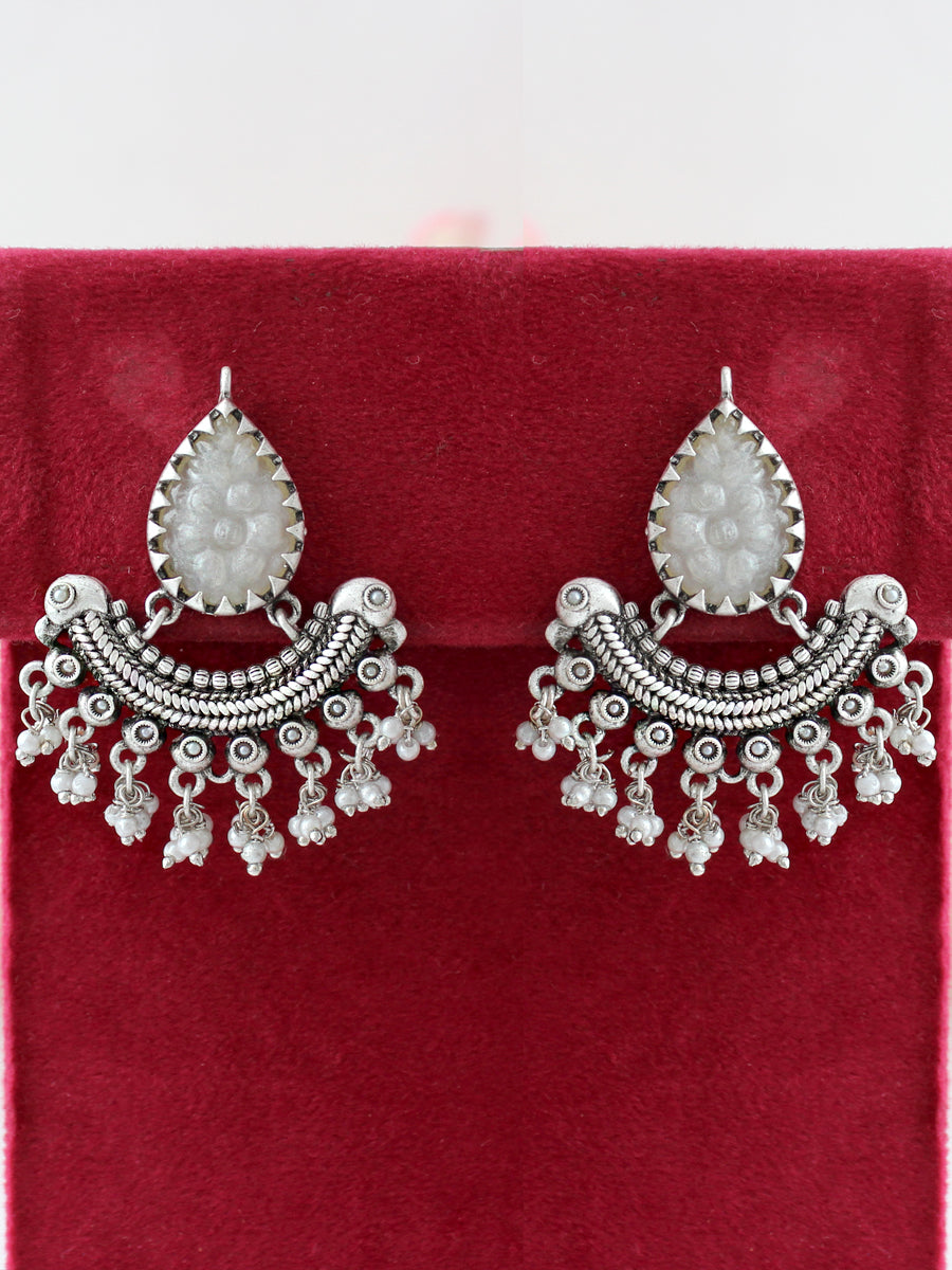 bhavna Earrings-White