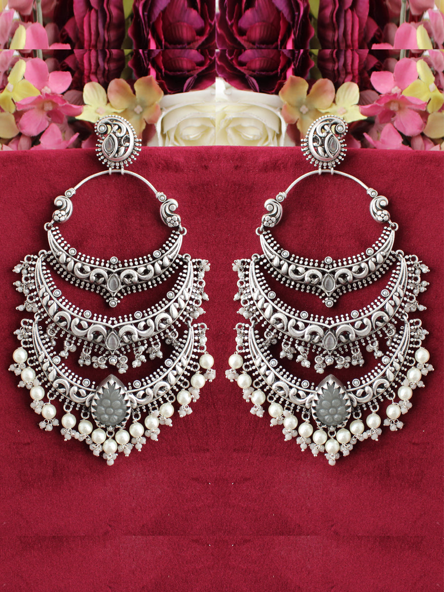 Vishali Earrings-Grey