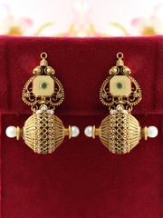 Kaveri Earrings golden green