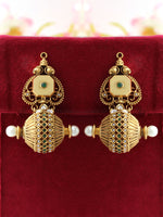 Kaveri Earrings golden green