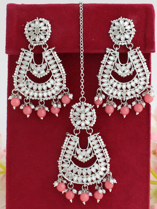 Avika Mirror Earrings & Tikka