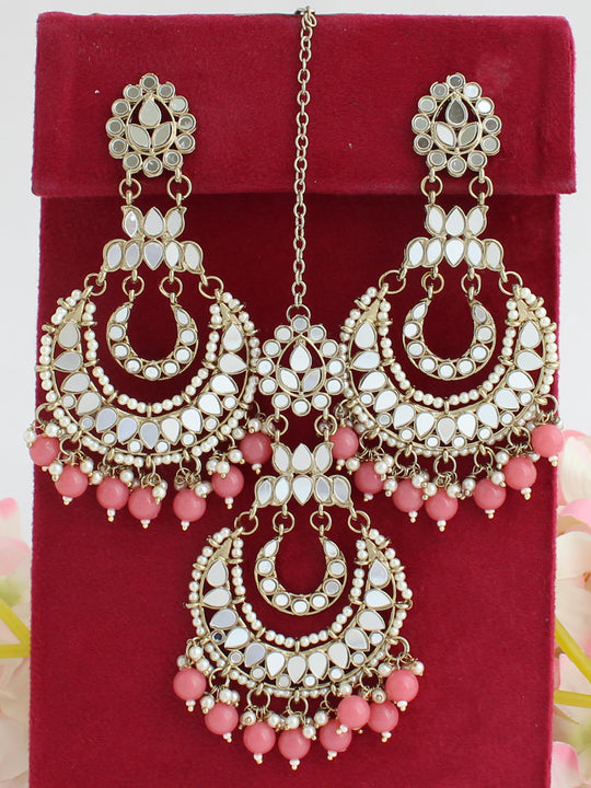 Azeen Mirror Earrings & Tikka