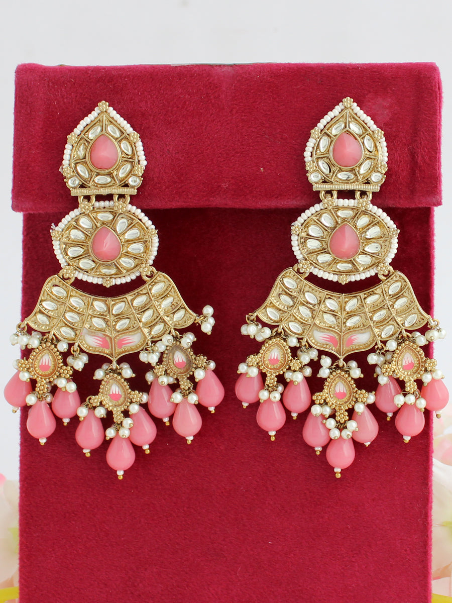 Sanjita Kundan Long Earrings