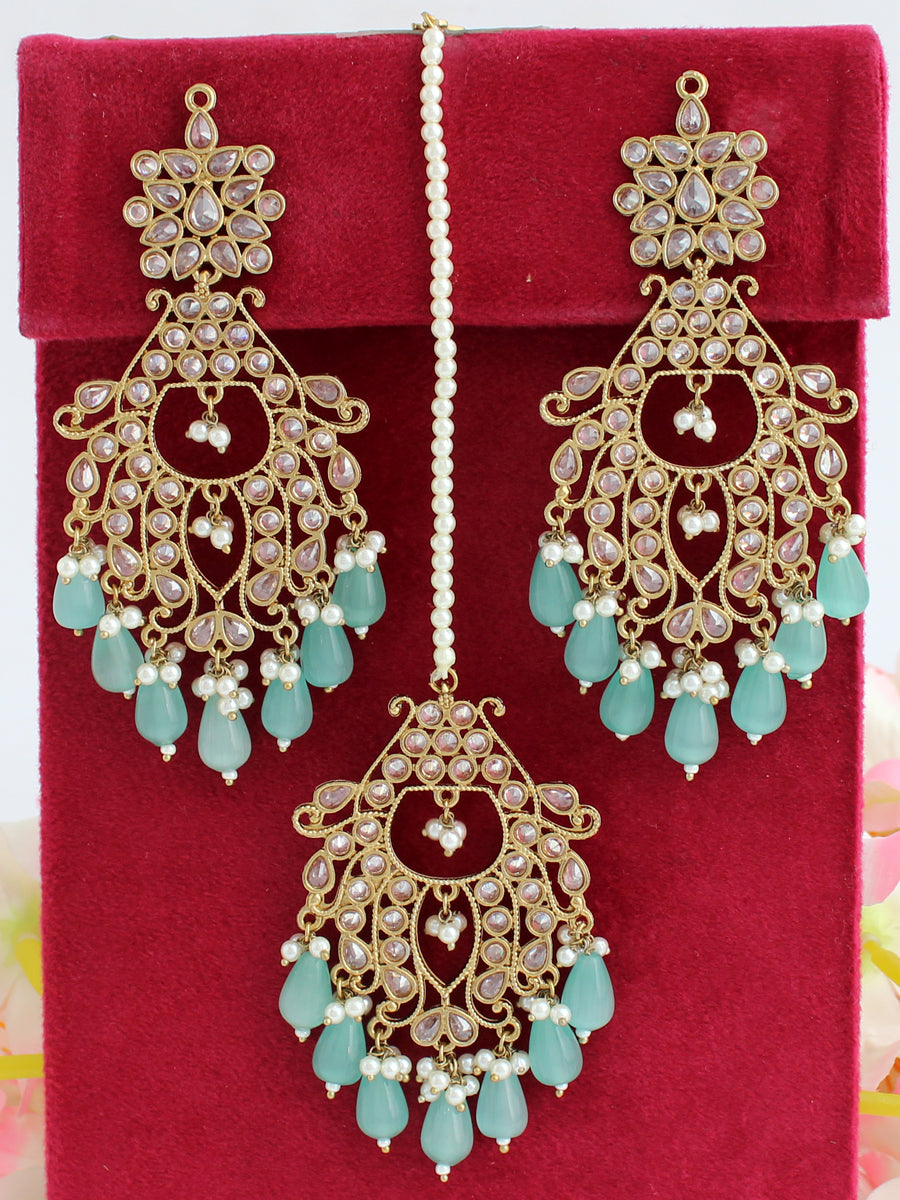 Flipkart.com - Buy Advika Turquoise Maang Tikka Alloy Chandbali Earring  Online at Best Prices in India