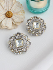 Italy Stud Earrings-Metallic