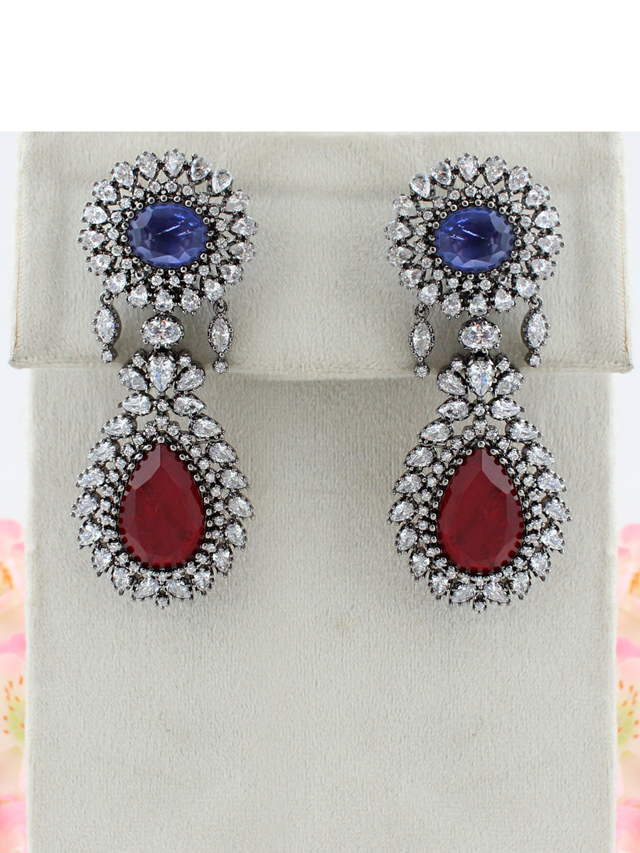 Kuwait Earrings-Maroon