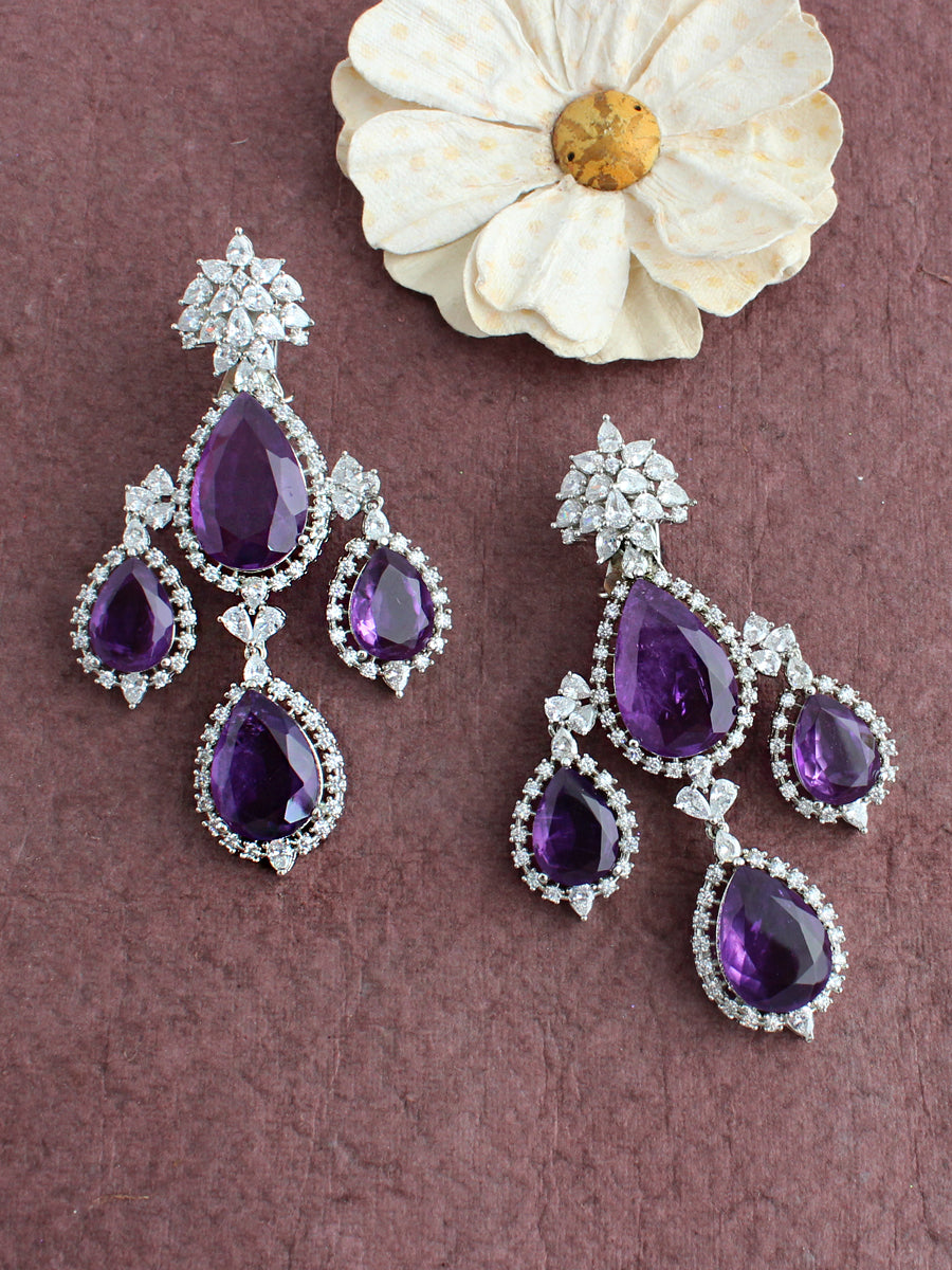 L.A Earrings-Purple