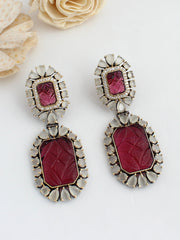 Evanshi Earrings-Ruby Pink