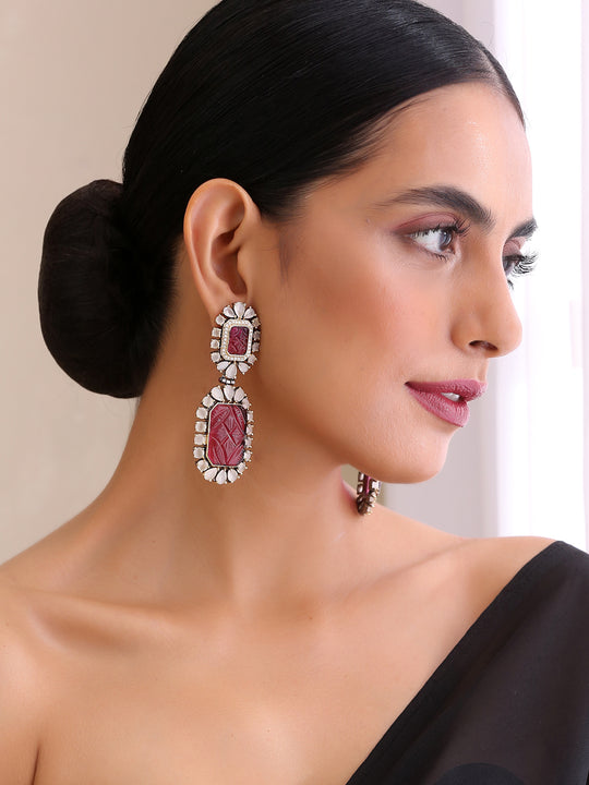 Evanshi Earrings-Ruby Pink