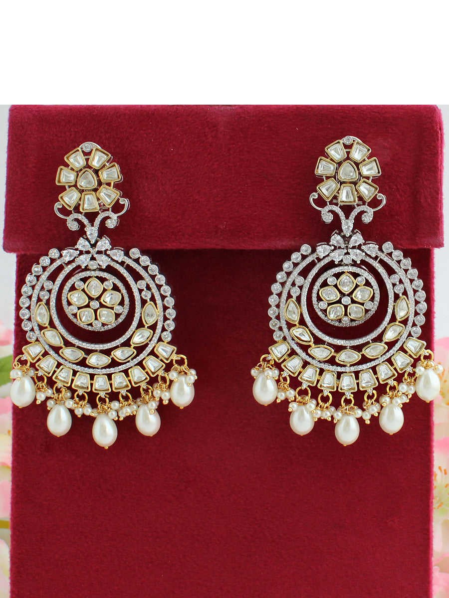 Kolkata Earrings-White