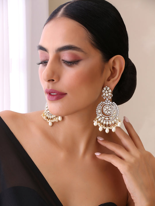 Kolkata Earrings-White