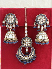 Keesha Earrings & Tikka-Blue