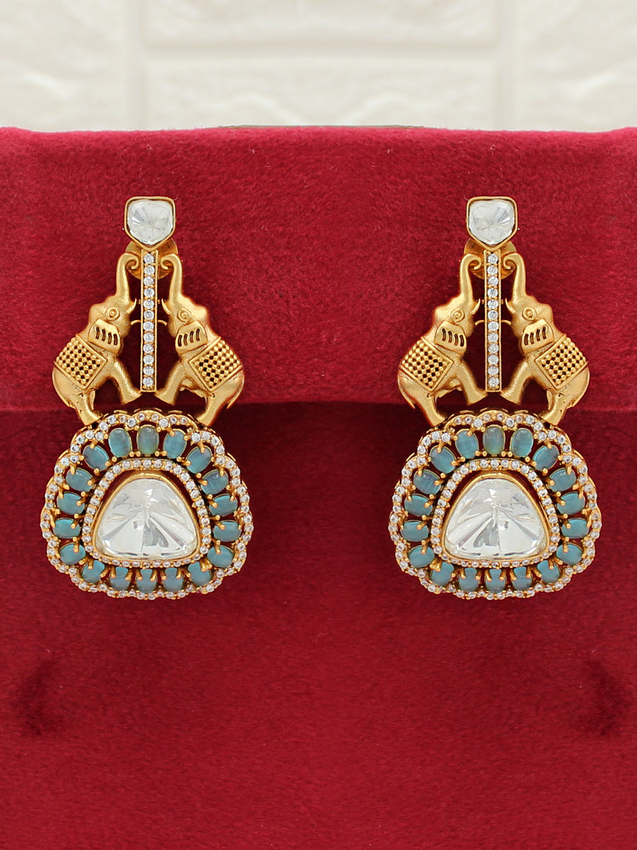 Manushi Earrings-Aqua