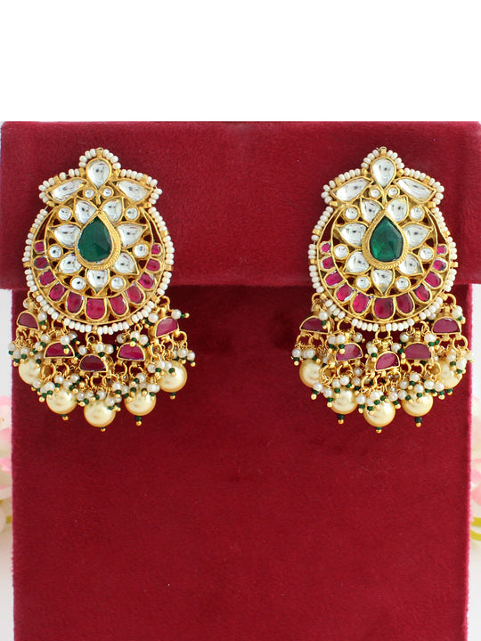 Multan Earrings-Pink/Green