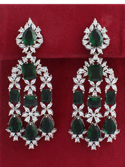 Russia Long Earrings-Green